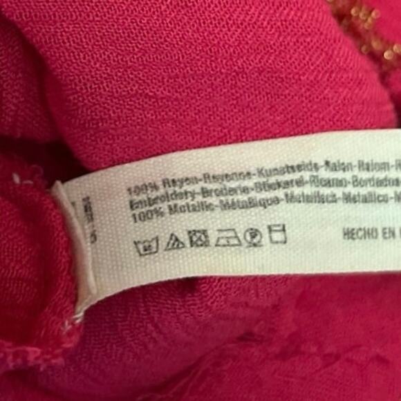 Free People Intimately Pink Paisley Embroidered Sleeveless Tunic Dress Size XS - Picture 6 of 6